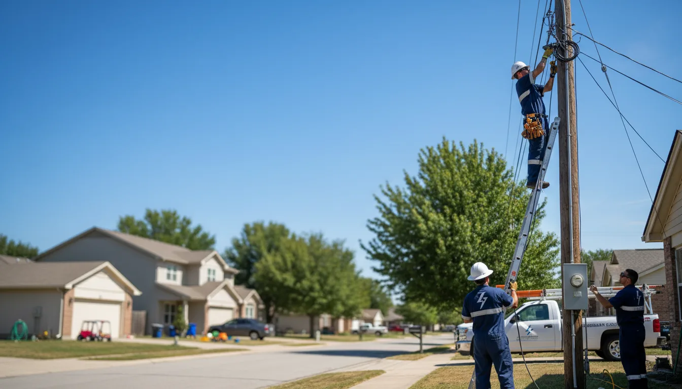 Residential electrician providing installation services in Perham, ME